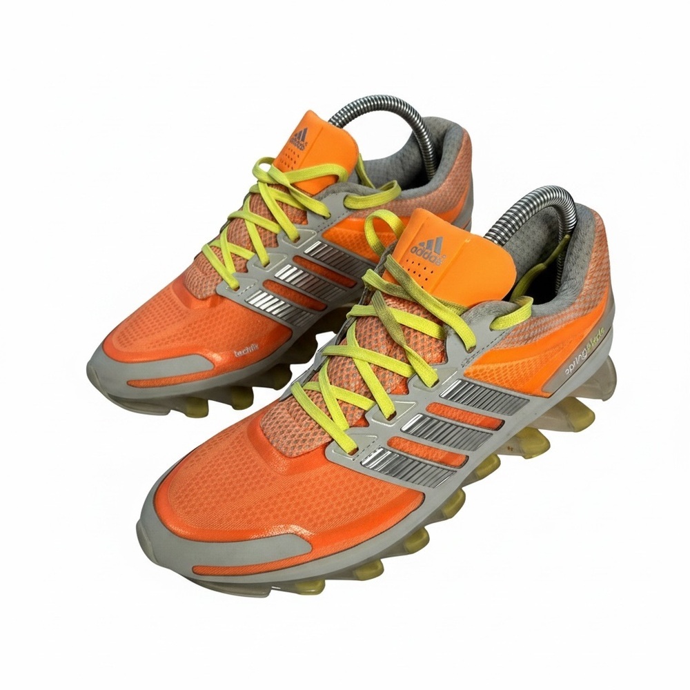 Adidas Springblade Womens 7.5 Running Shoes Orange Gray Neon Yellow